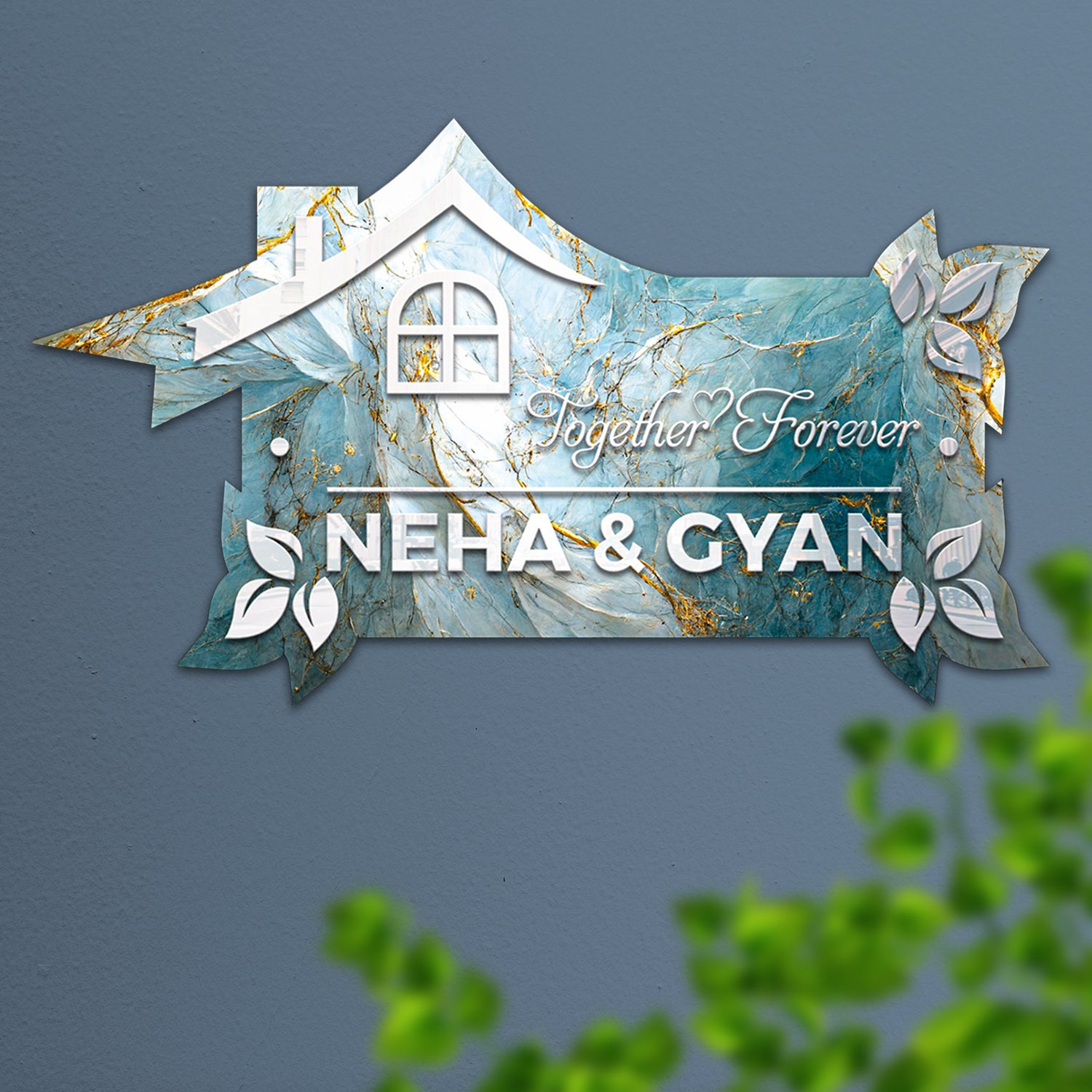 Silver / Gold Home Name Plate
