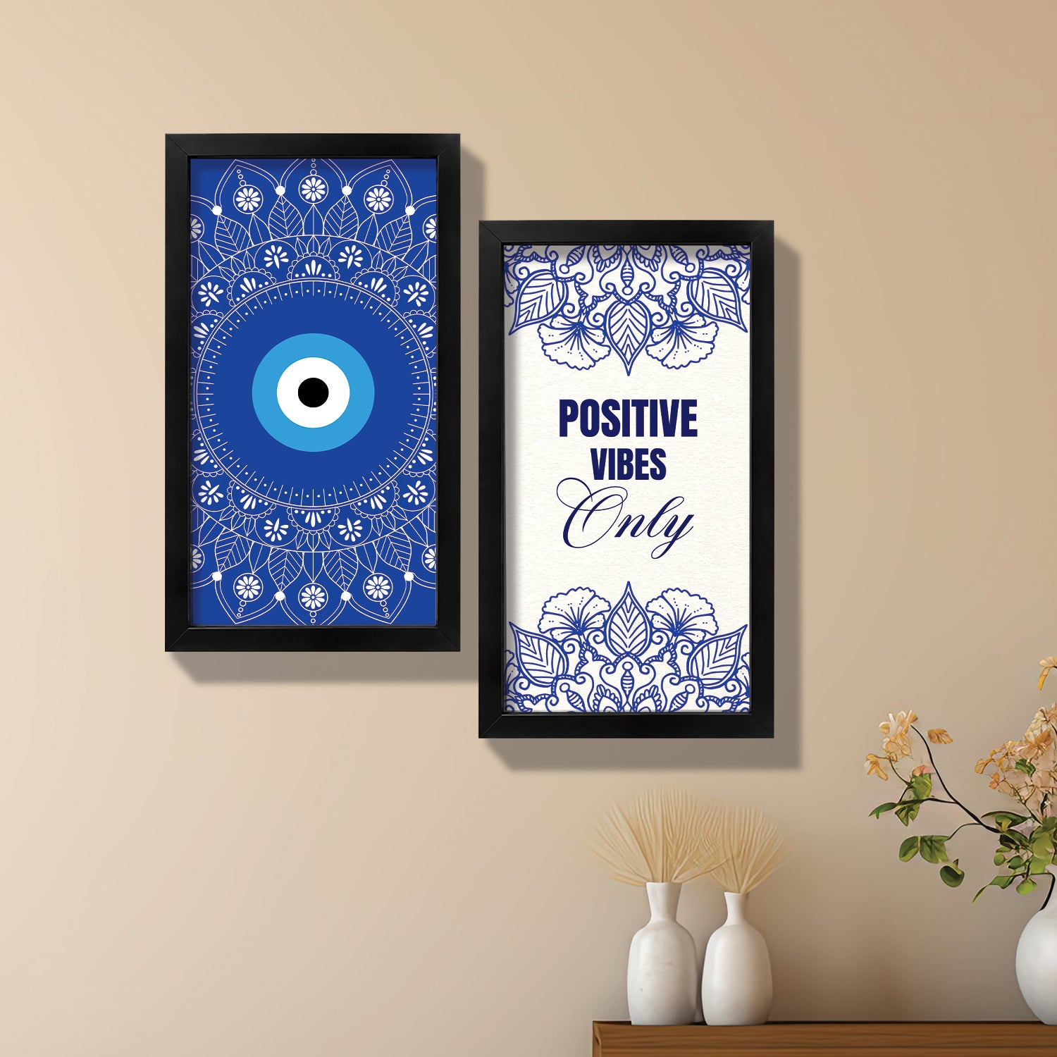 Positive Vibes Only Wall Frame (Set of 2)