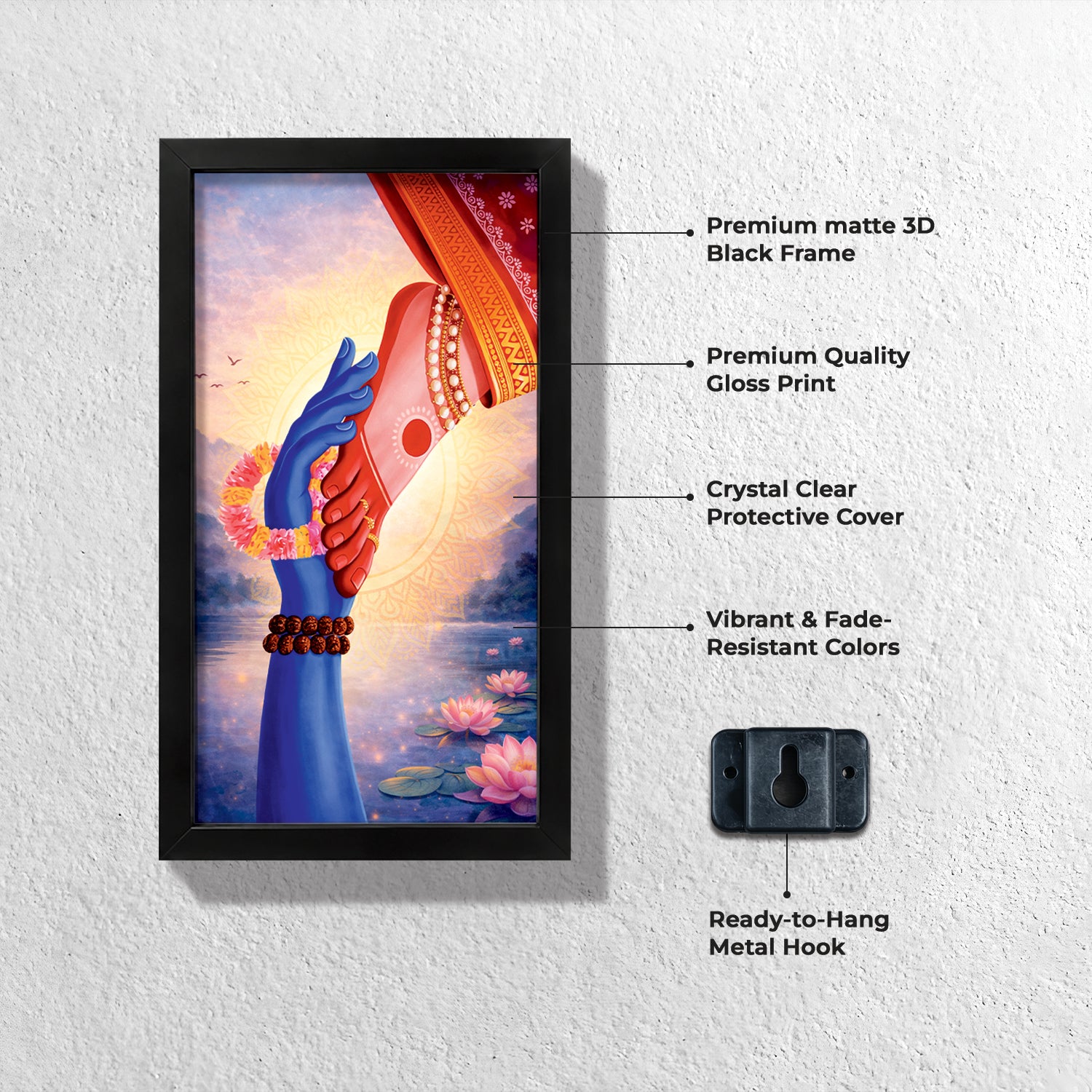 Shiv-Shakti Wall Frame (Set of 2)