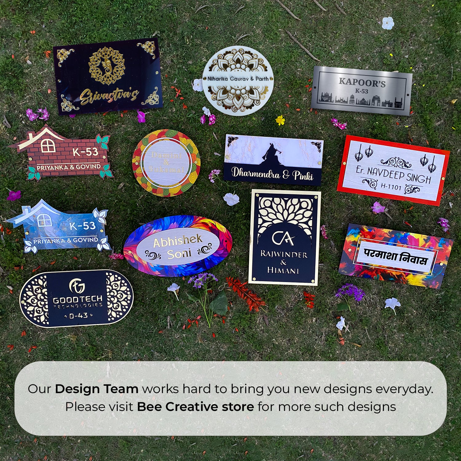 Silver / Gold Home Name Plate