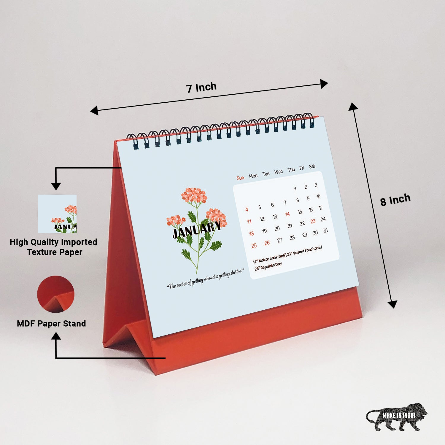 Floral Vision - MDF Base 2026 Calendar