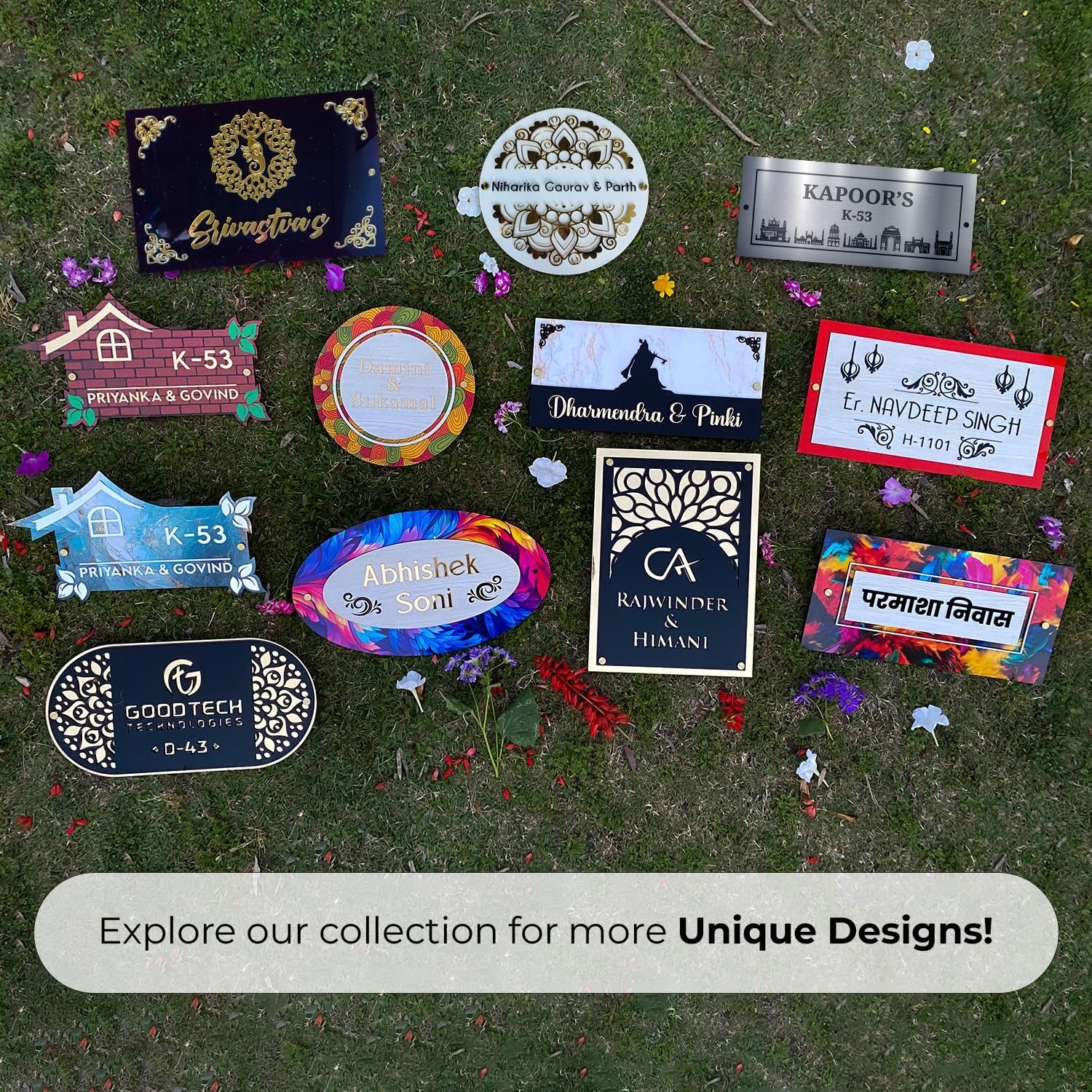 Acrylic Mandir Name Plate