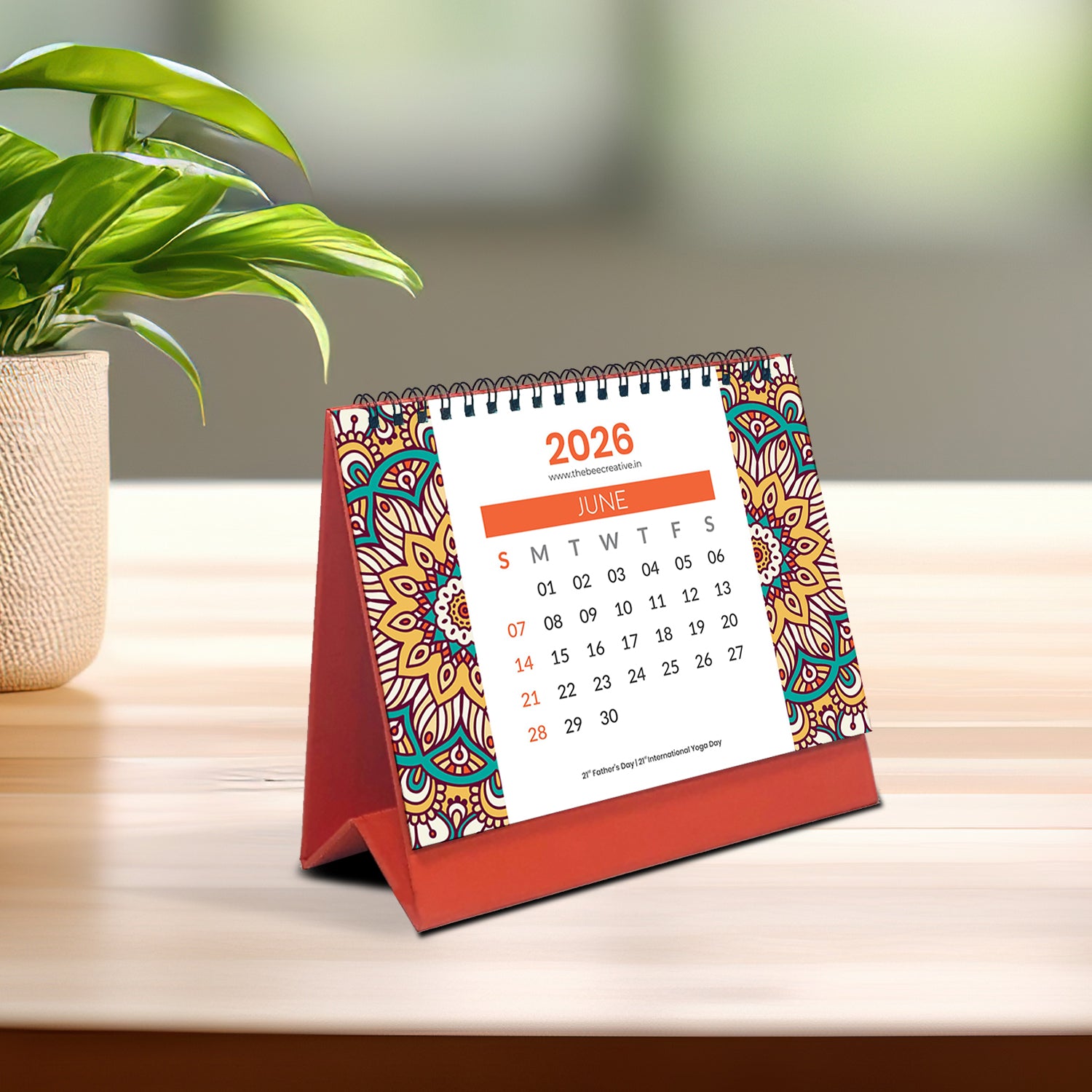 Mandala Art - MDF Base 2026 Calendar