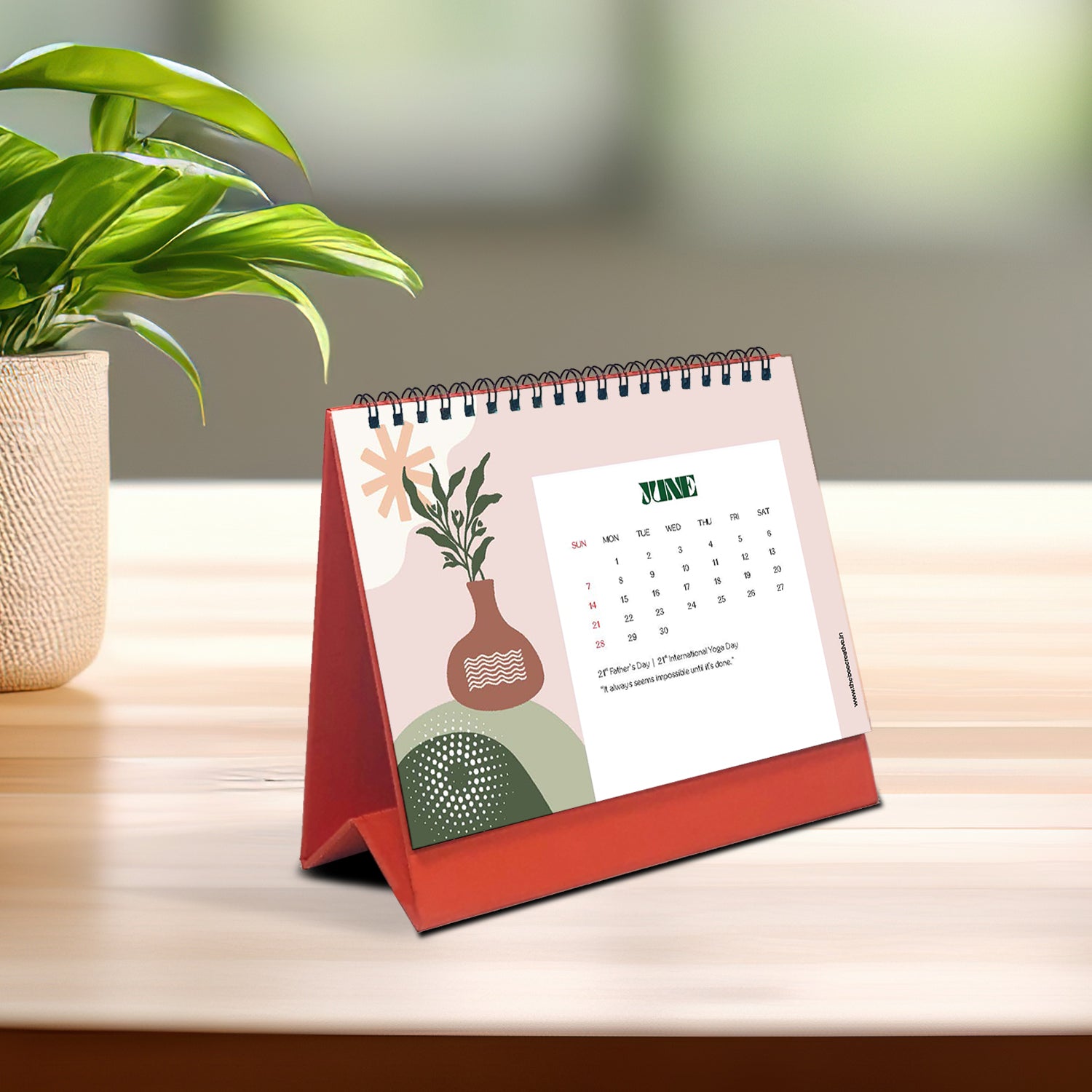 Minimalist Abstract Art - MDF Base 2026 Calendar