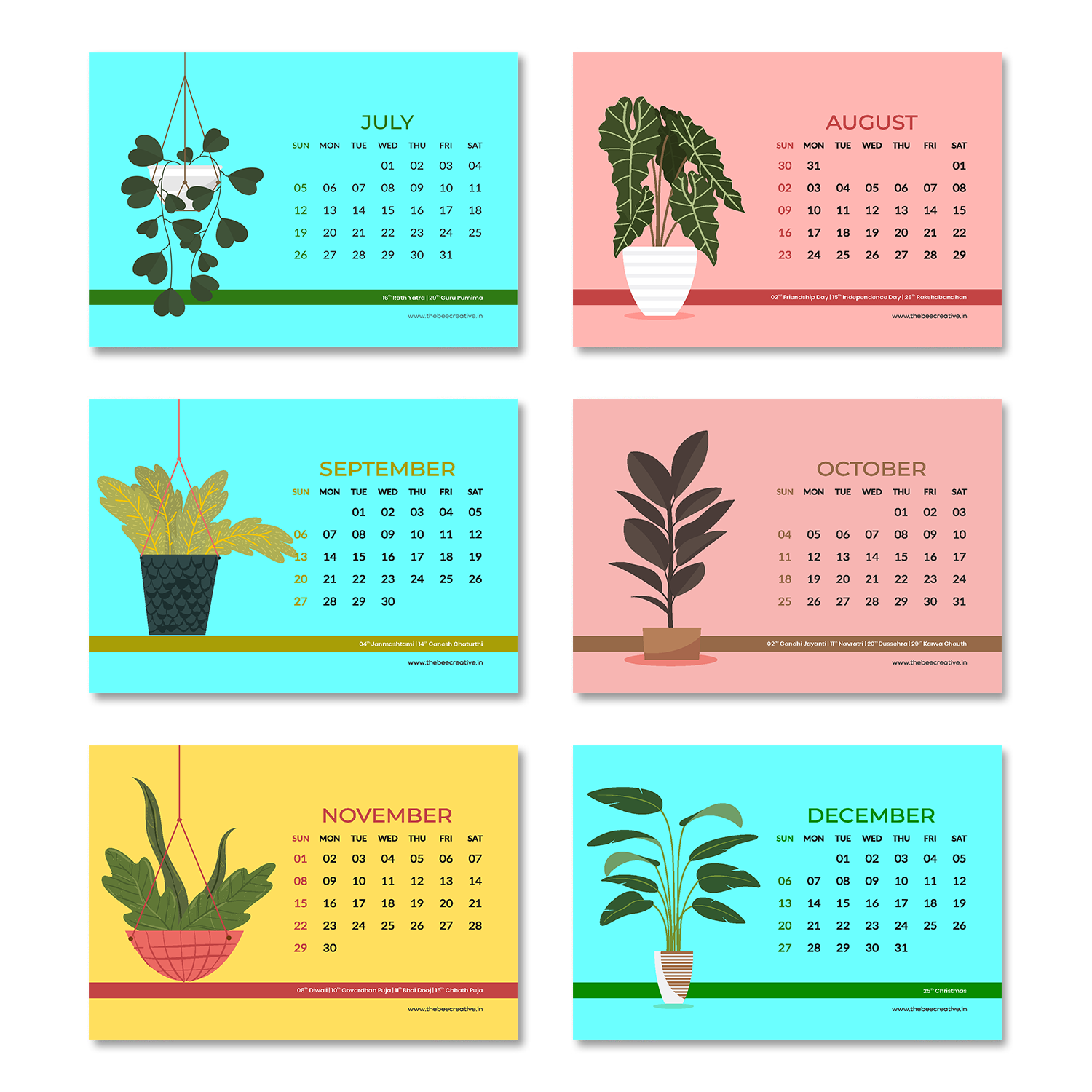 Nature & Beauty - Wooden Base 2026 Calendar