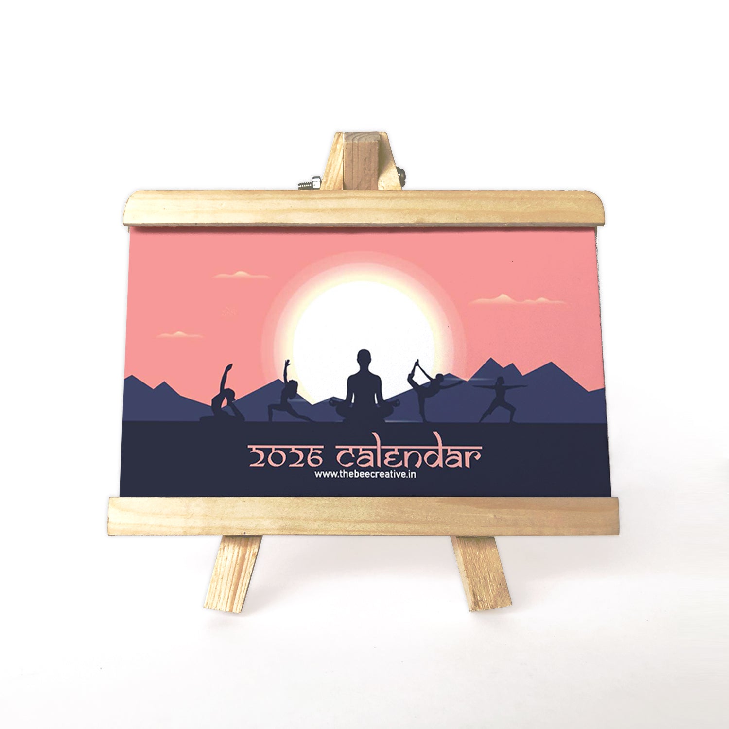 Yoga Mantra - Wooden Base 2026 Calendar