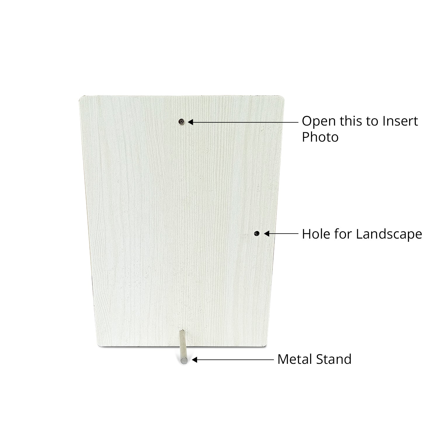 Wooden Desk Photo Frame - White