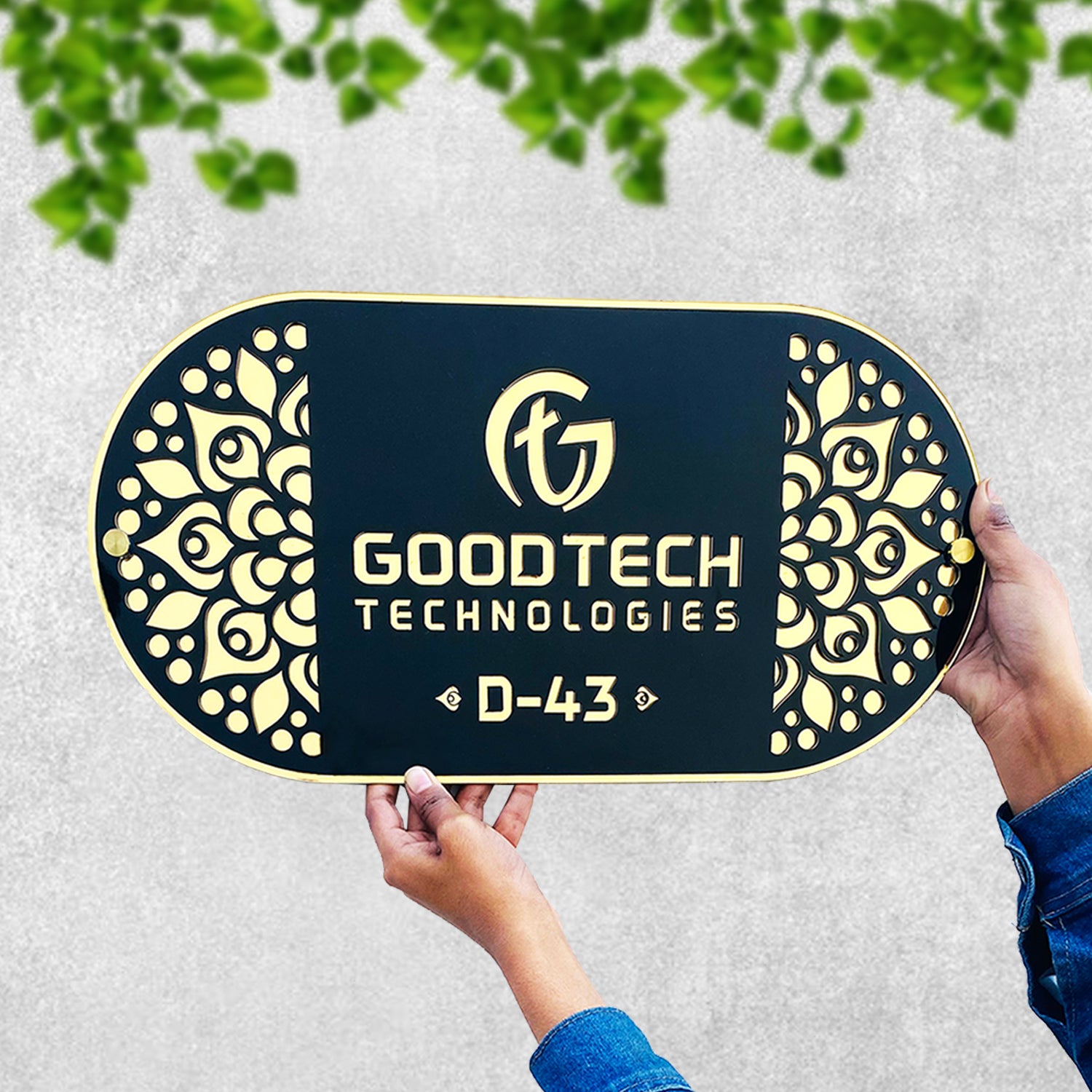 Golden Bloom Name Plate