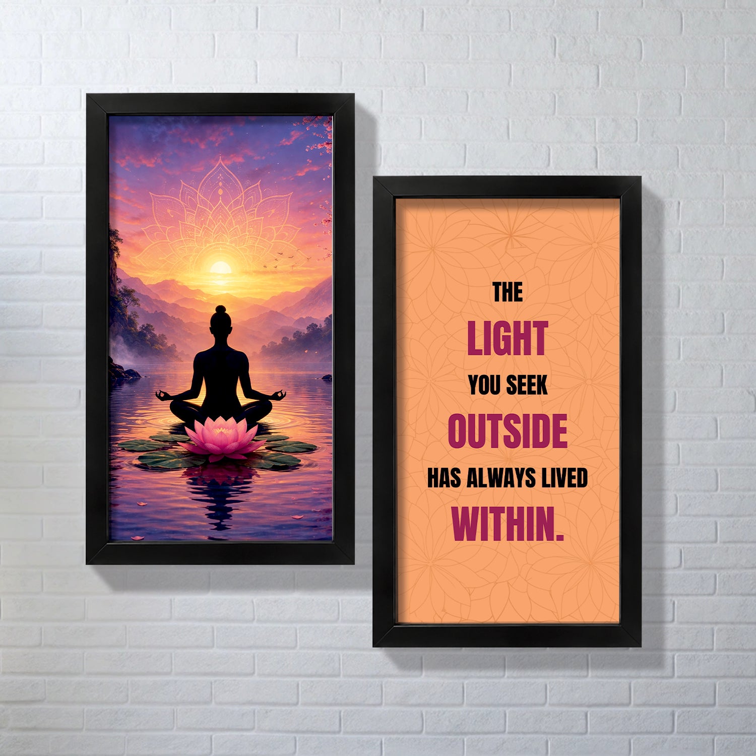 Breathe & Bloom Wall Frame (Set of 2)
