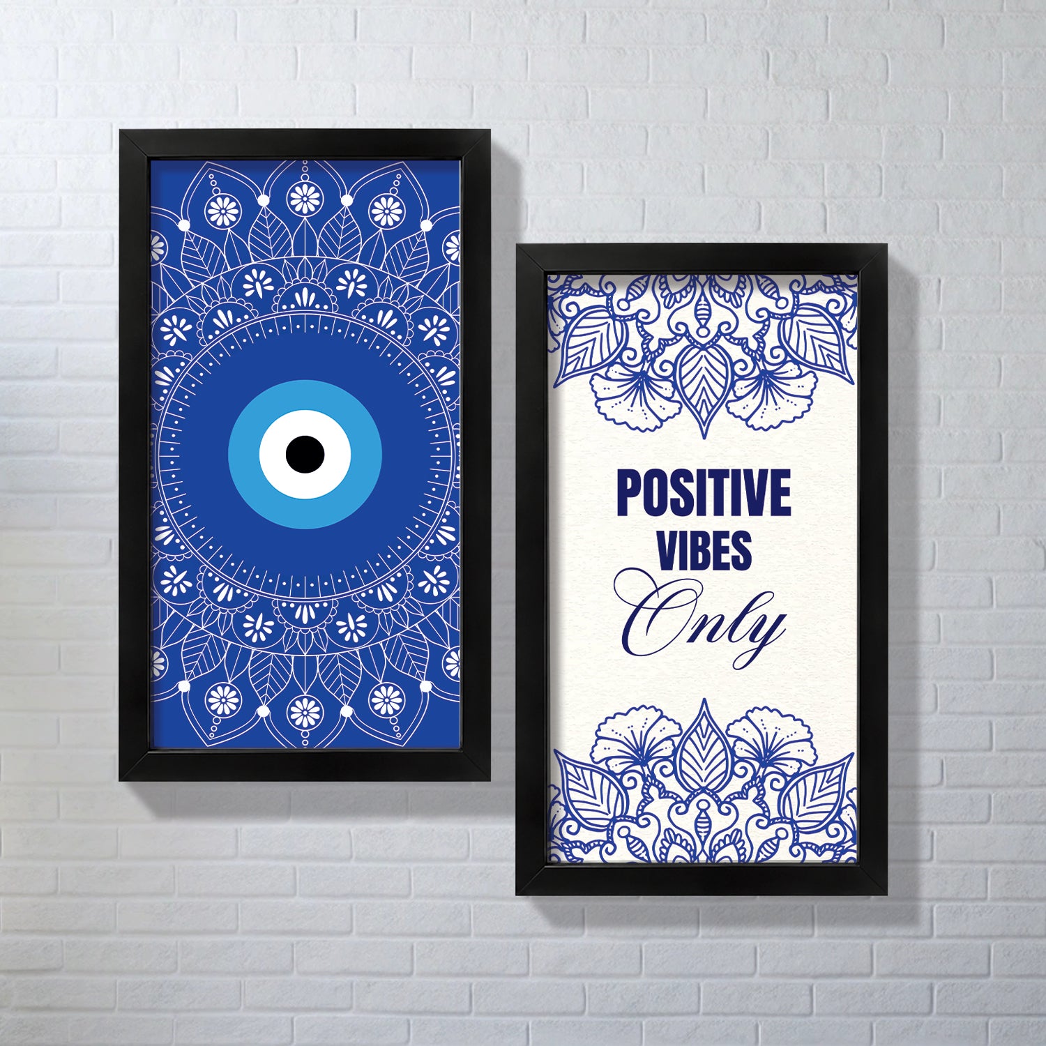 Positive Vibes Only Wall Frame (Set of 2)