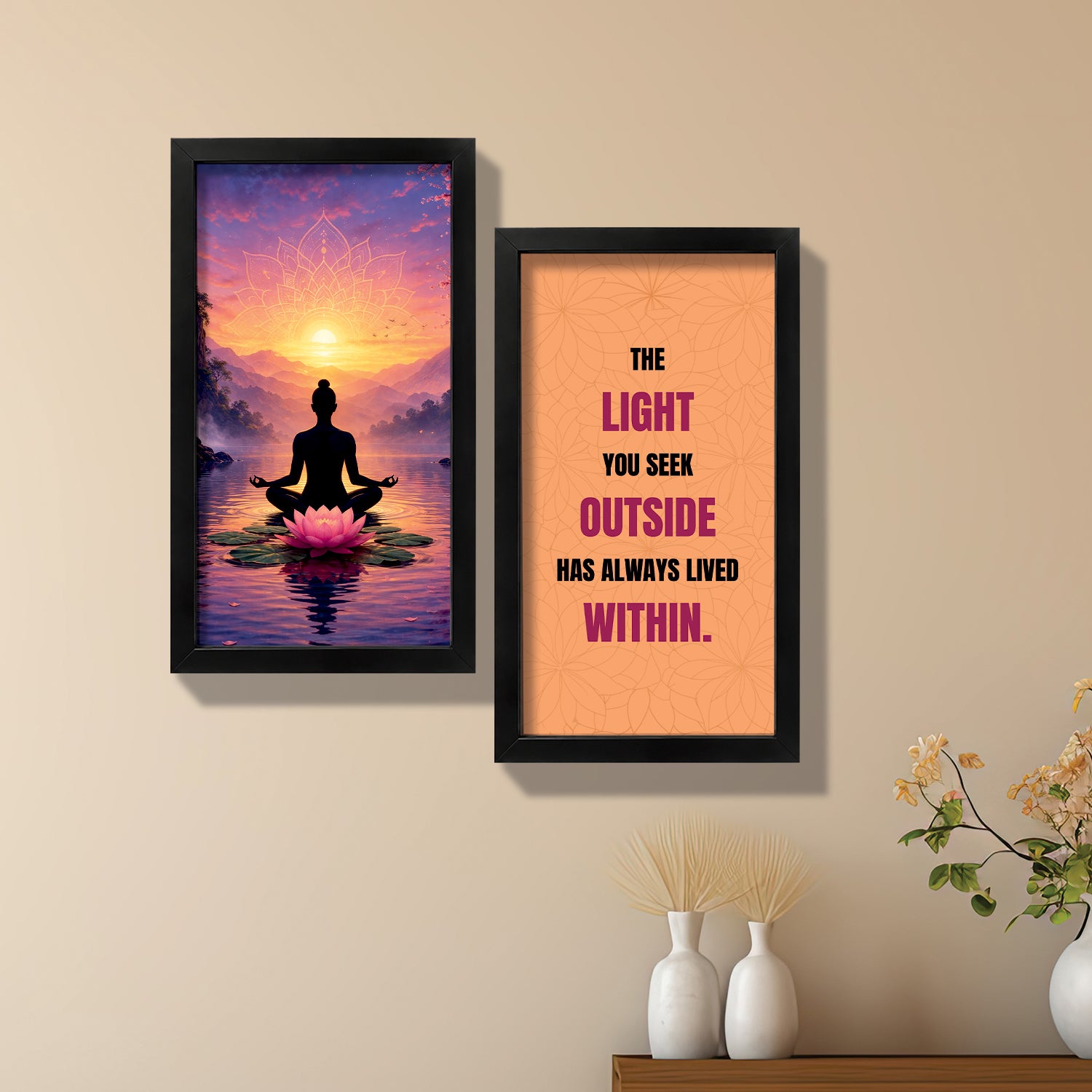 Breathe & Bloom Wall Frame (Set of 2)