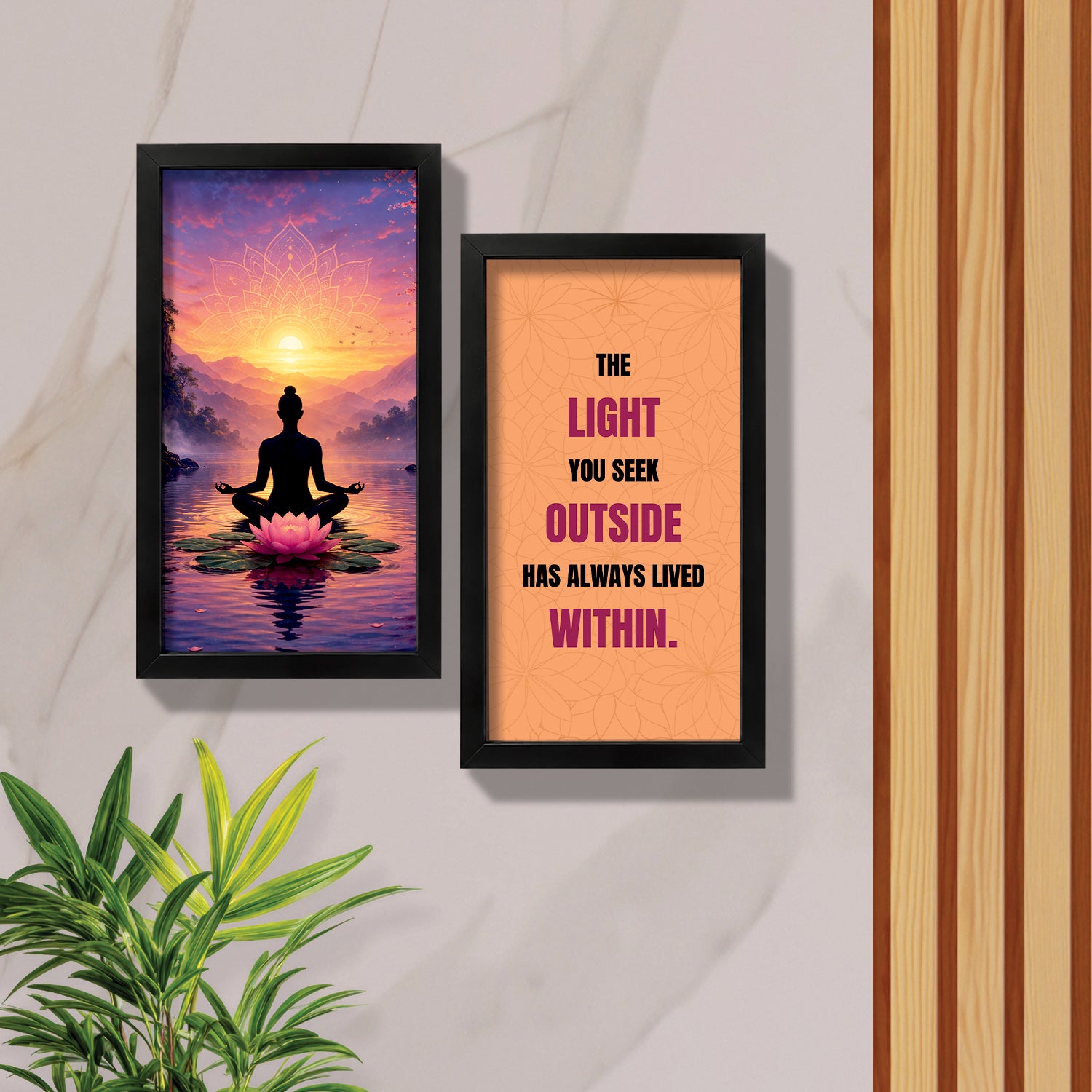 Breathe & Bloom Wall Frame (Set of 2)