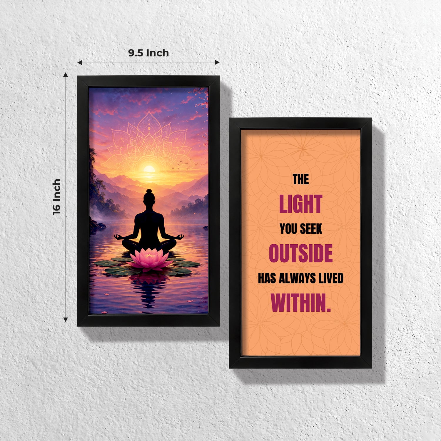 Breathe & Bloom Wall Frame (Set of 2)
