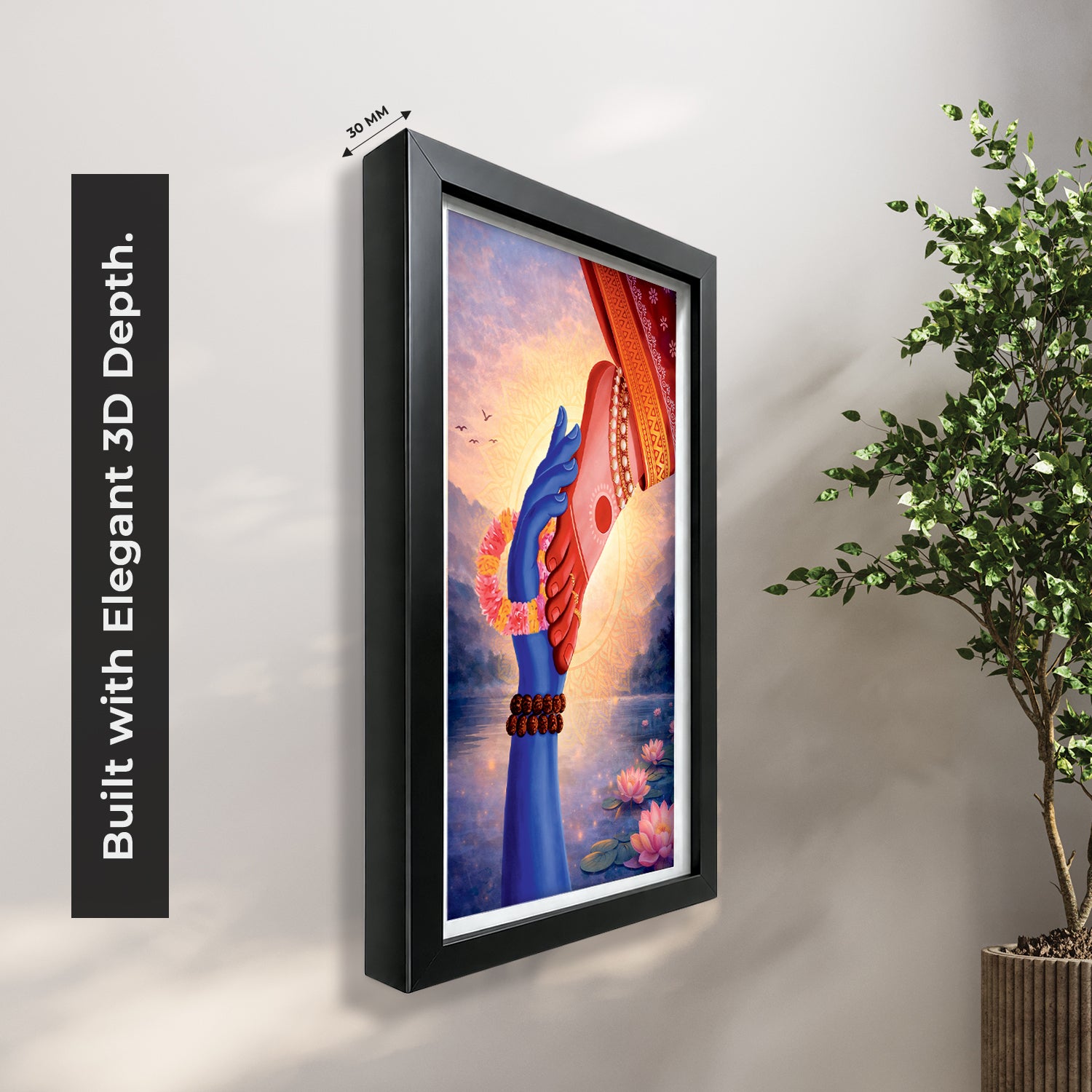Shiv-Shakti Wall Frame (Set of 2)