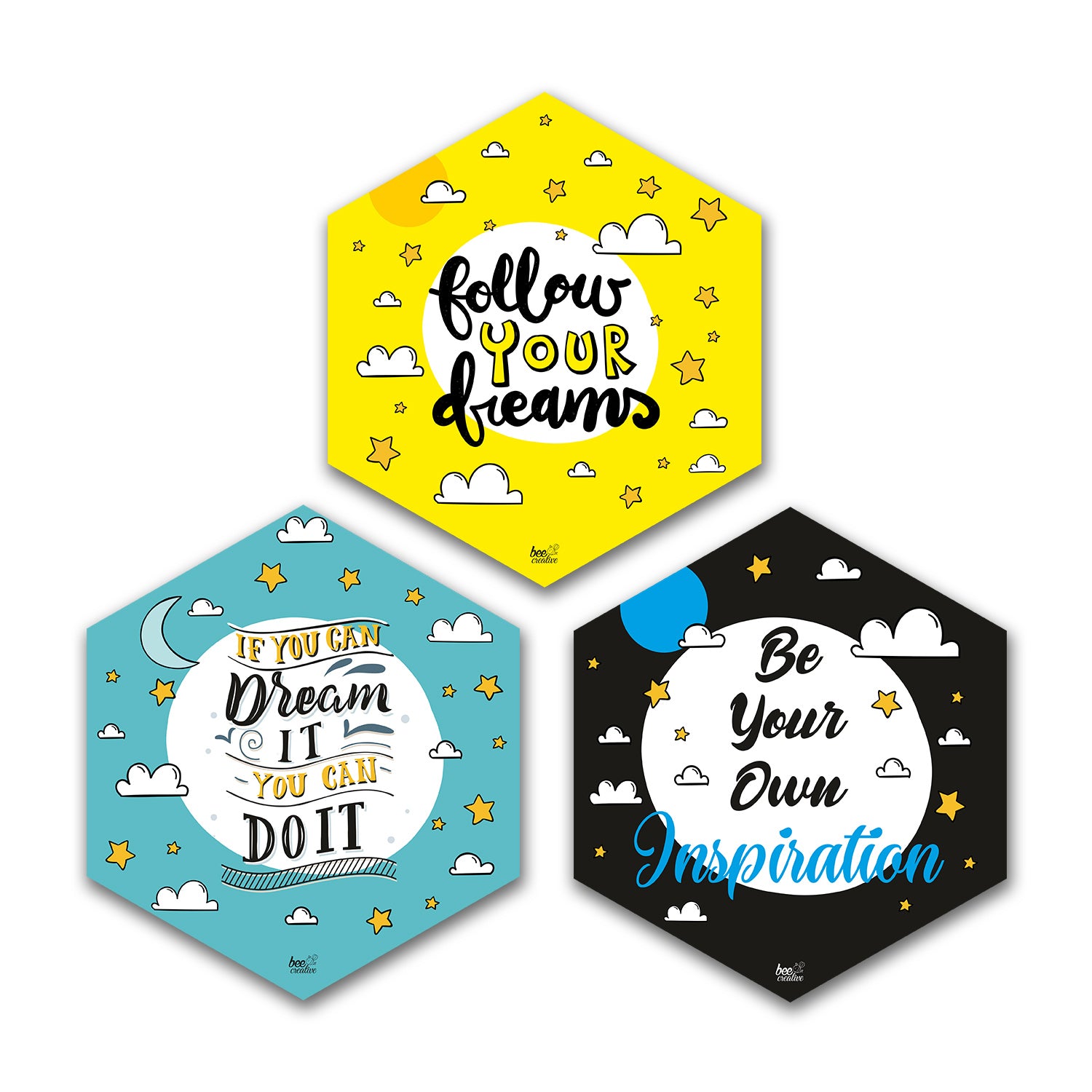 Wall Art Set of 3 - Follow your Dream