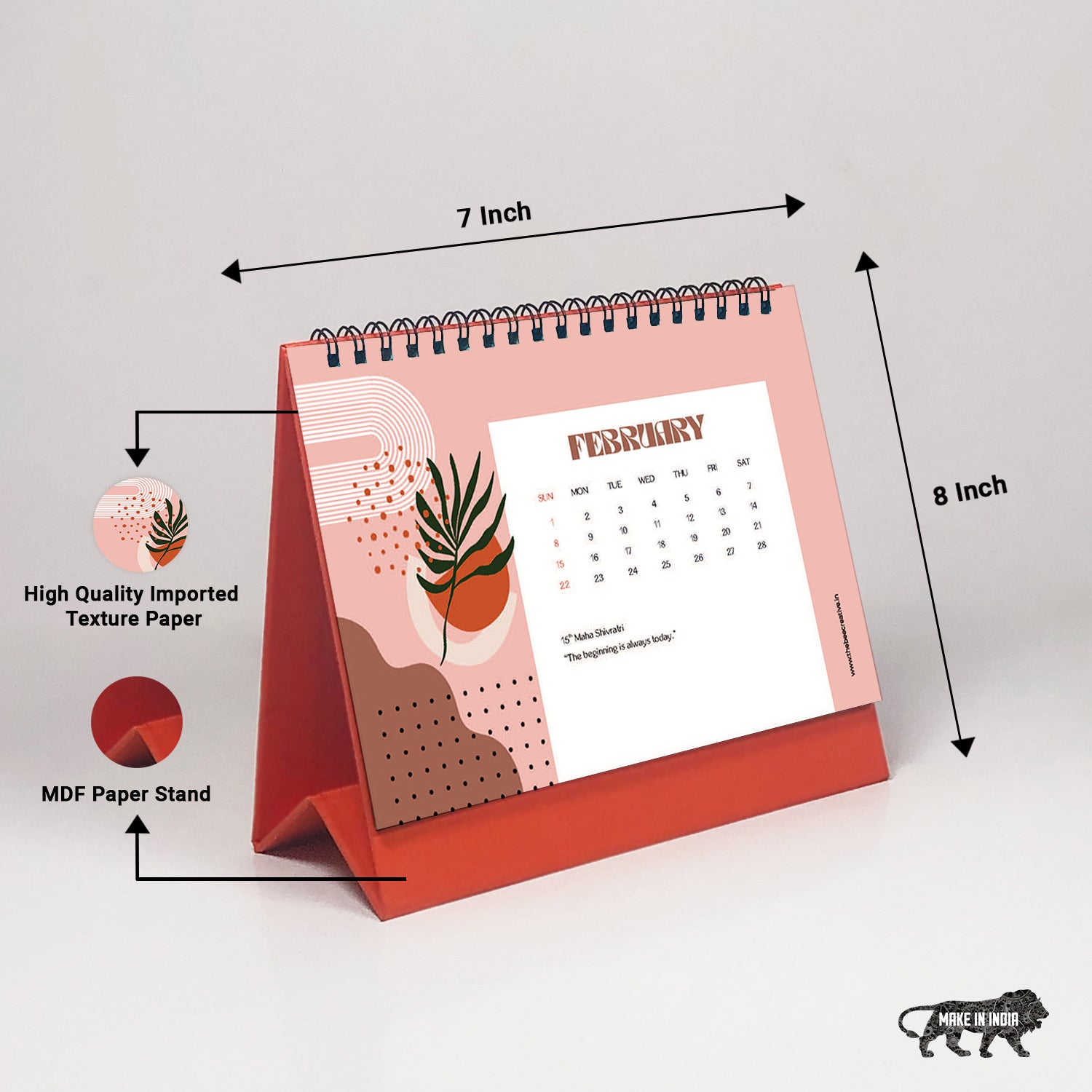 Minimalist Abstract Art - MDF Base 2026 Calendar