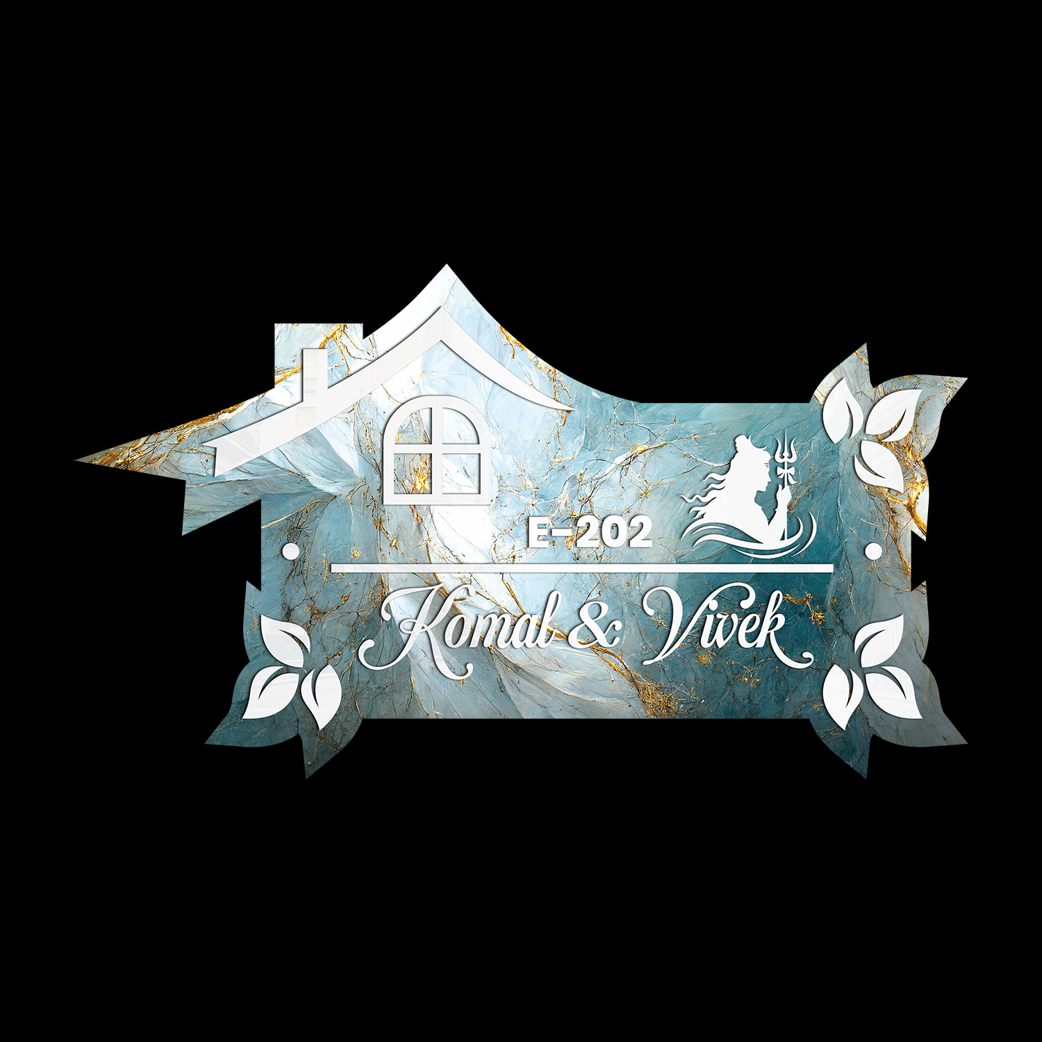Silver / Gold Home Name Plate