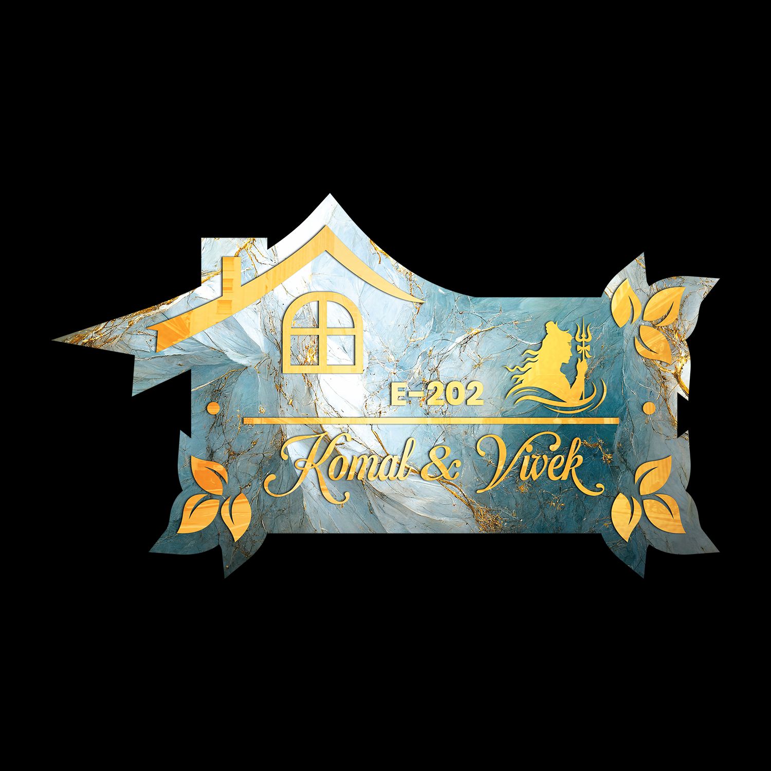 Silver / Gold Home Name Plate