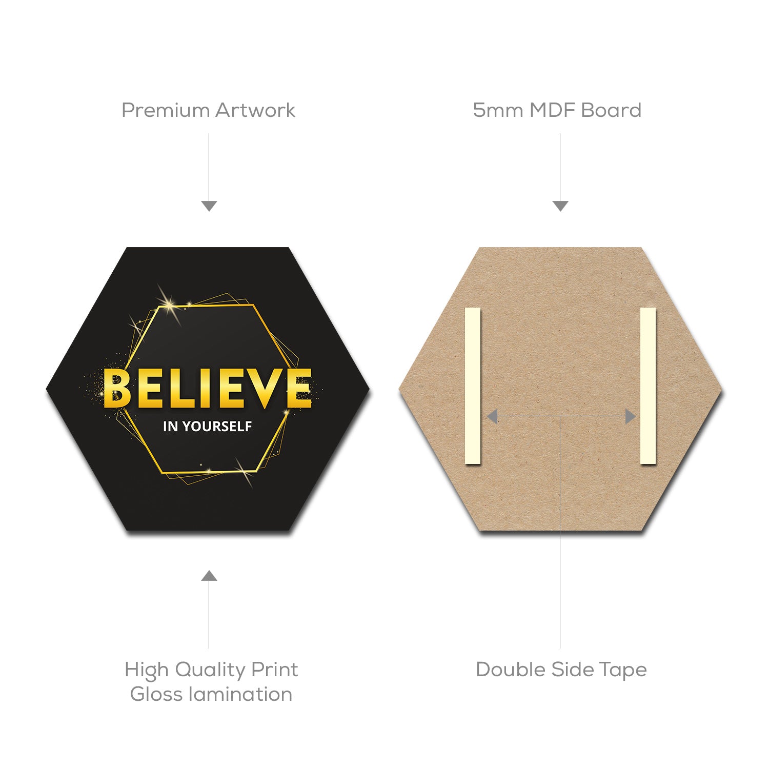 Wall Art set of 3 - Believe in Yourself
