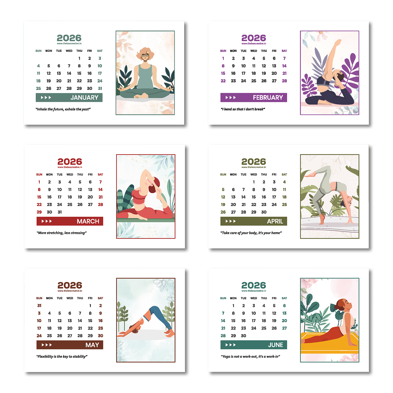 Yogic New - MDF Base 2026 Calendar