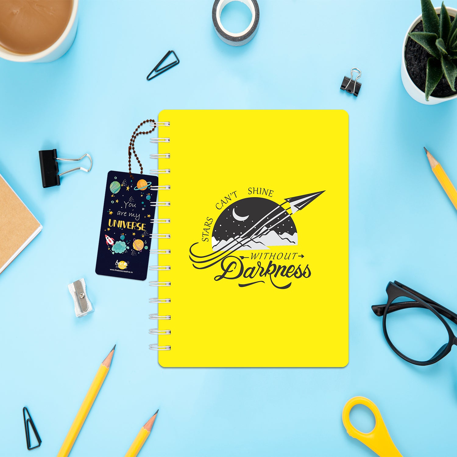 Bee Creative Daily Planner I A5 - Stars can't shine without Darkness