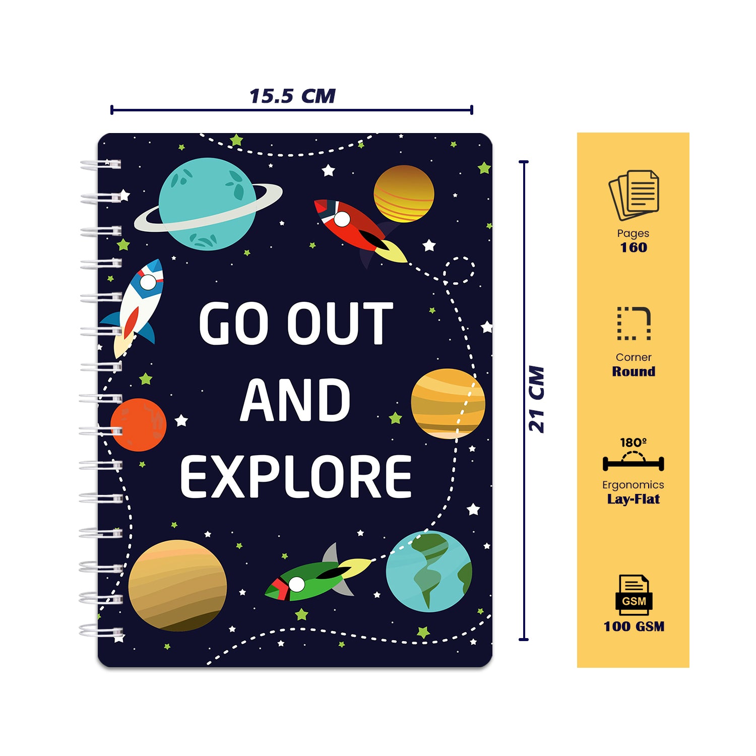 Bee Creative Daily Planner I A5 - Go out & Explore