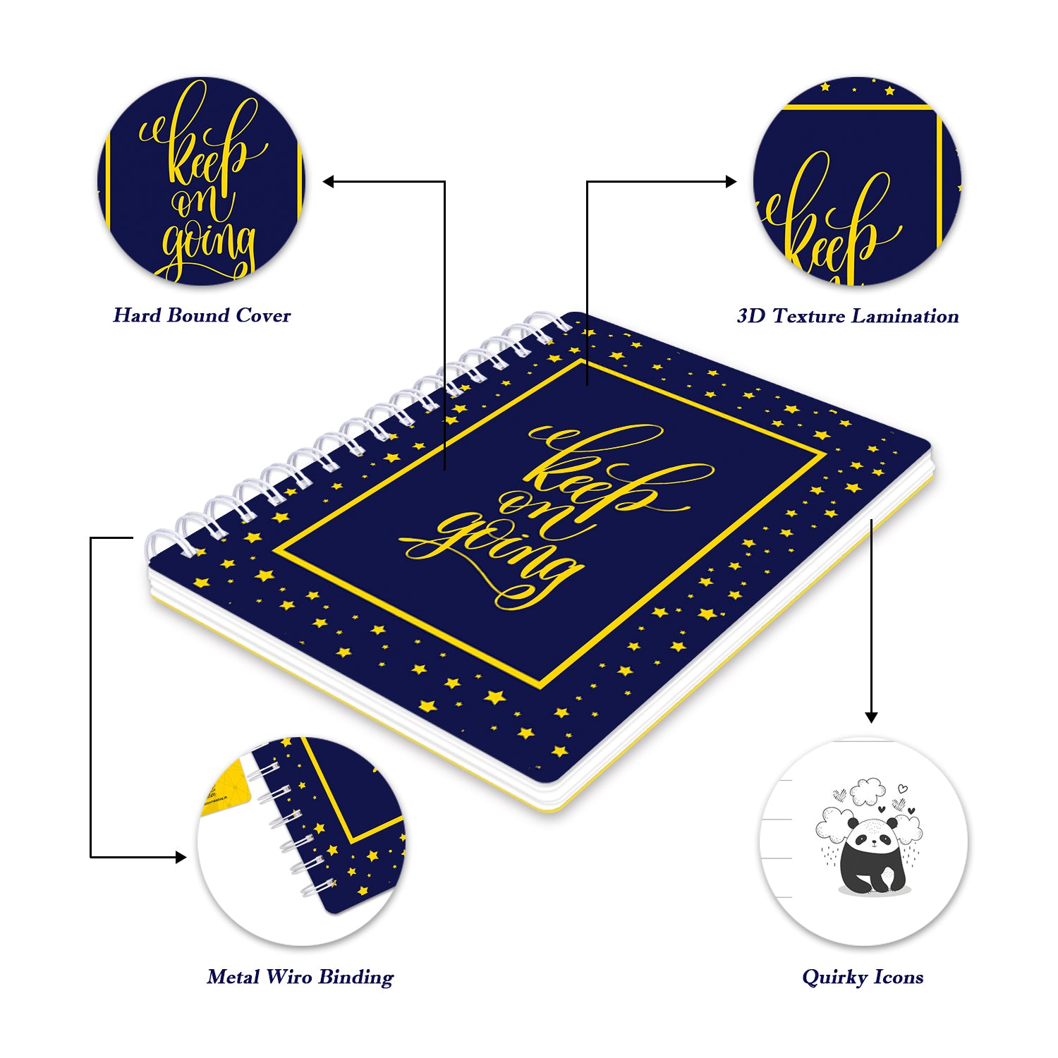 Bee Creative Daily Planner I A5 - Keep on Going